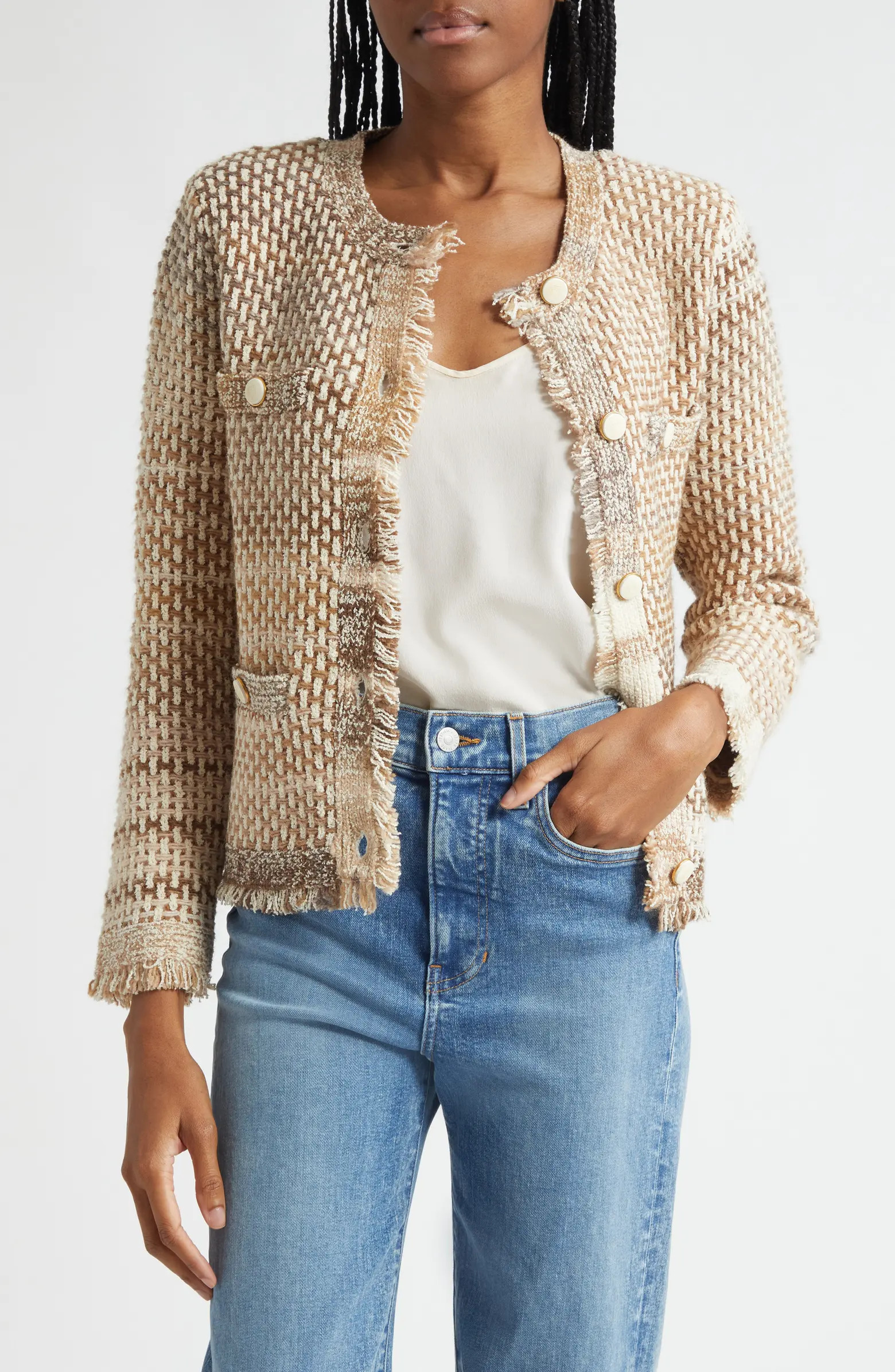 Veronica Beard Sariyah Cotton Blend Knit Jacket | Nordstrom | Nordstrom