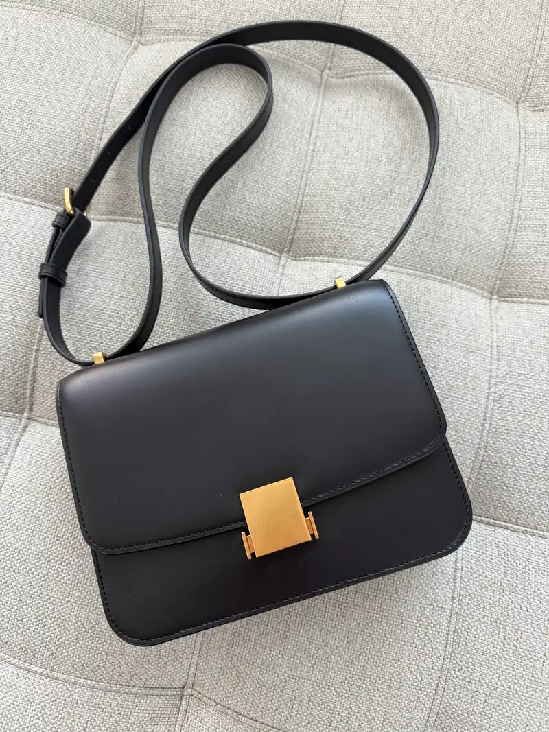 Italian Leather Box Shoulder Bag | Quince