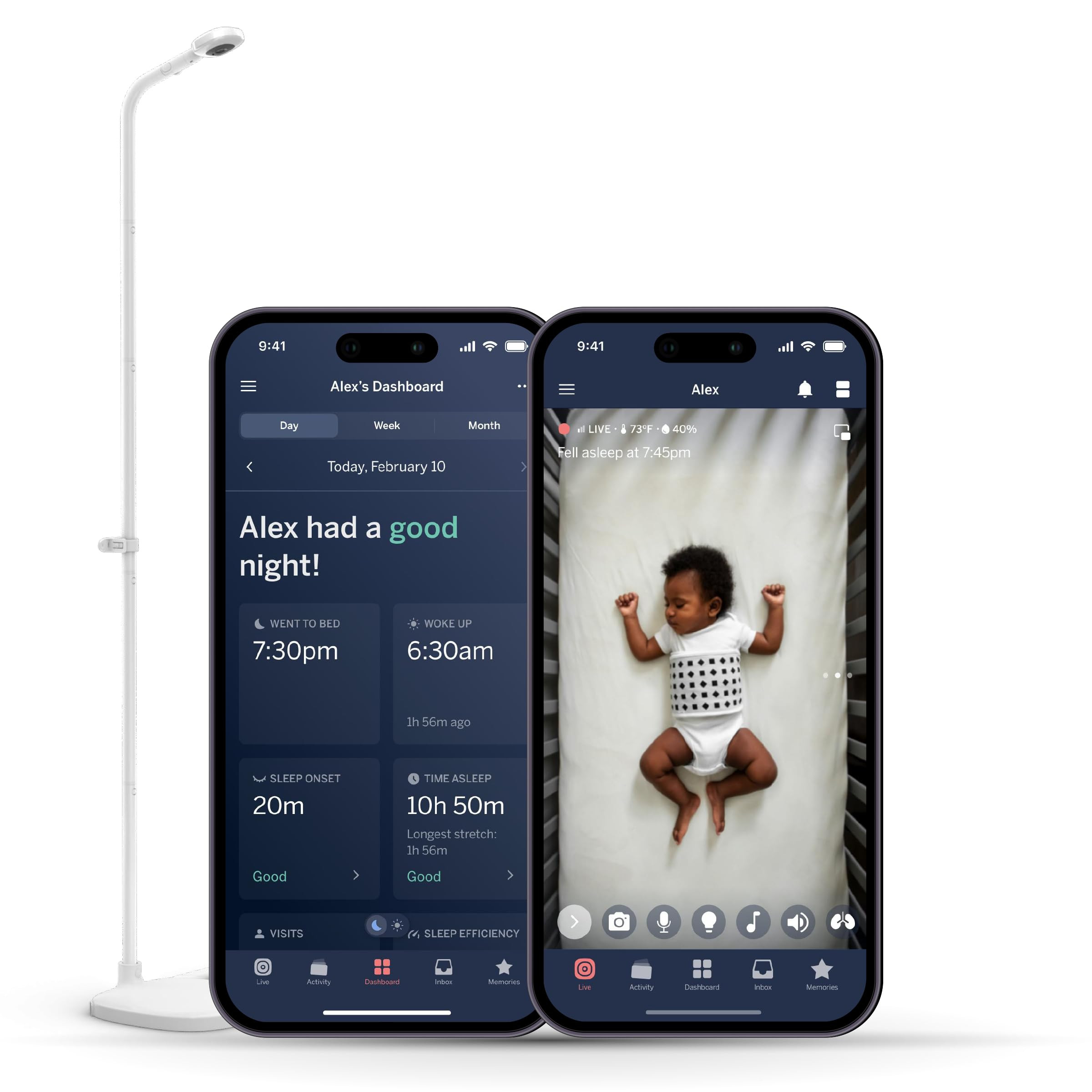 Nanit Pro Smart Baby Monitor & Floor Stand with Breathing Band, New Version - 1080p Wi-Fi Video &... | Amazon (US)