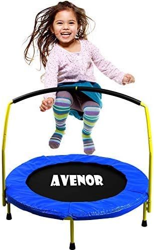 Toddler Trampoline With Handle - 36" Kids Trampoline With Handle - Mini Trampoline w/ Sturdy Fram... | Amazon (US)