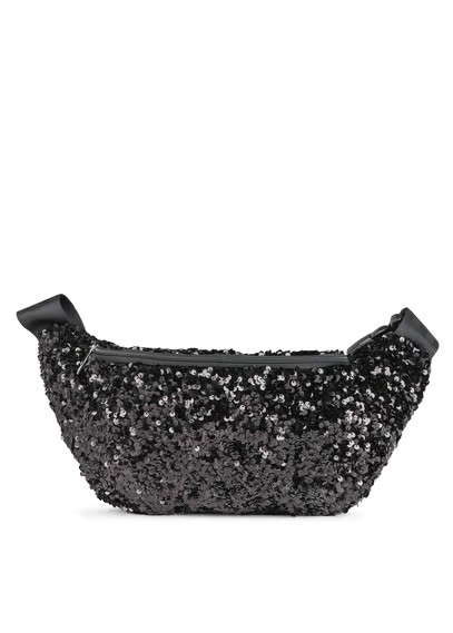 GRAND SAC BANANE ZIPPé à SEQUINS BLACK PIECES - FEMME | Place des Tendances | Place des tendances (FR)