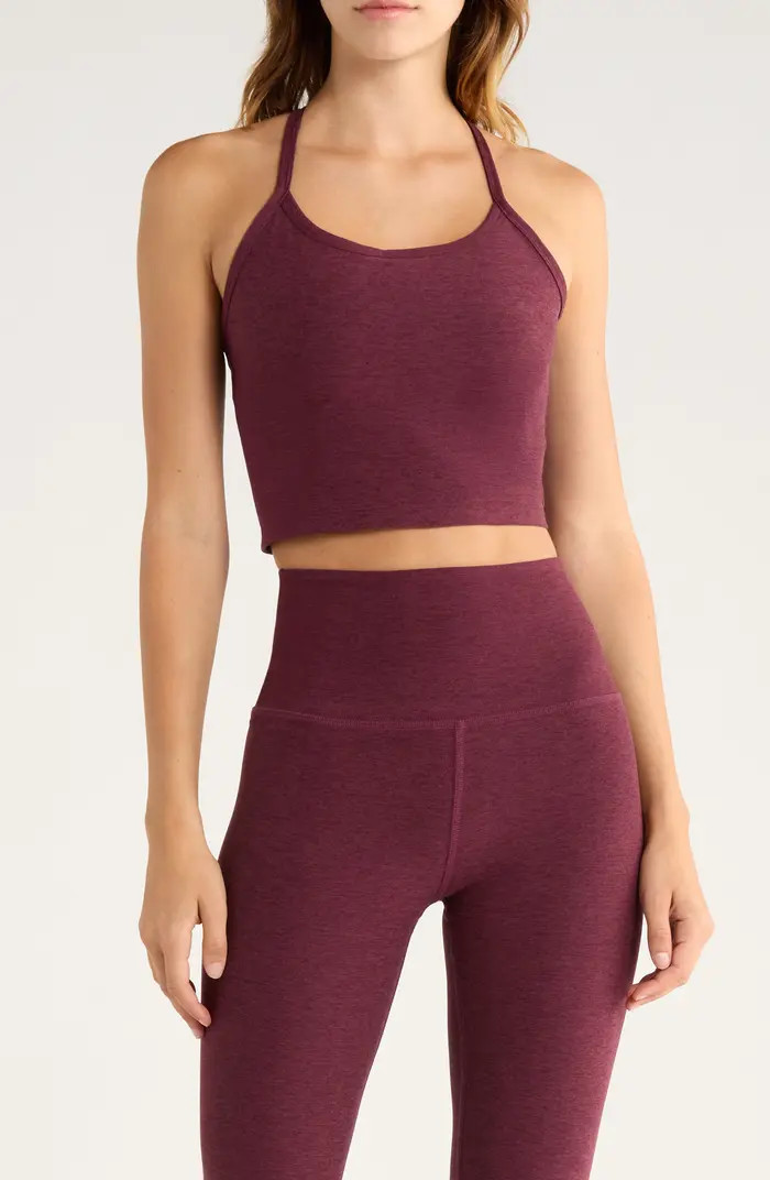 Space Dye Slim Racerback Crop Tank | Nordstrom