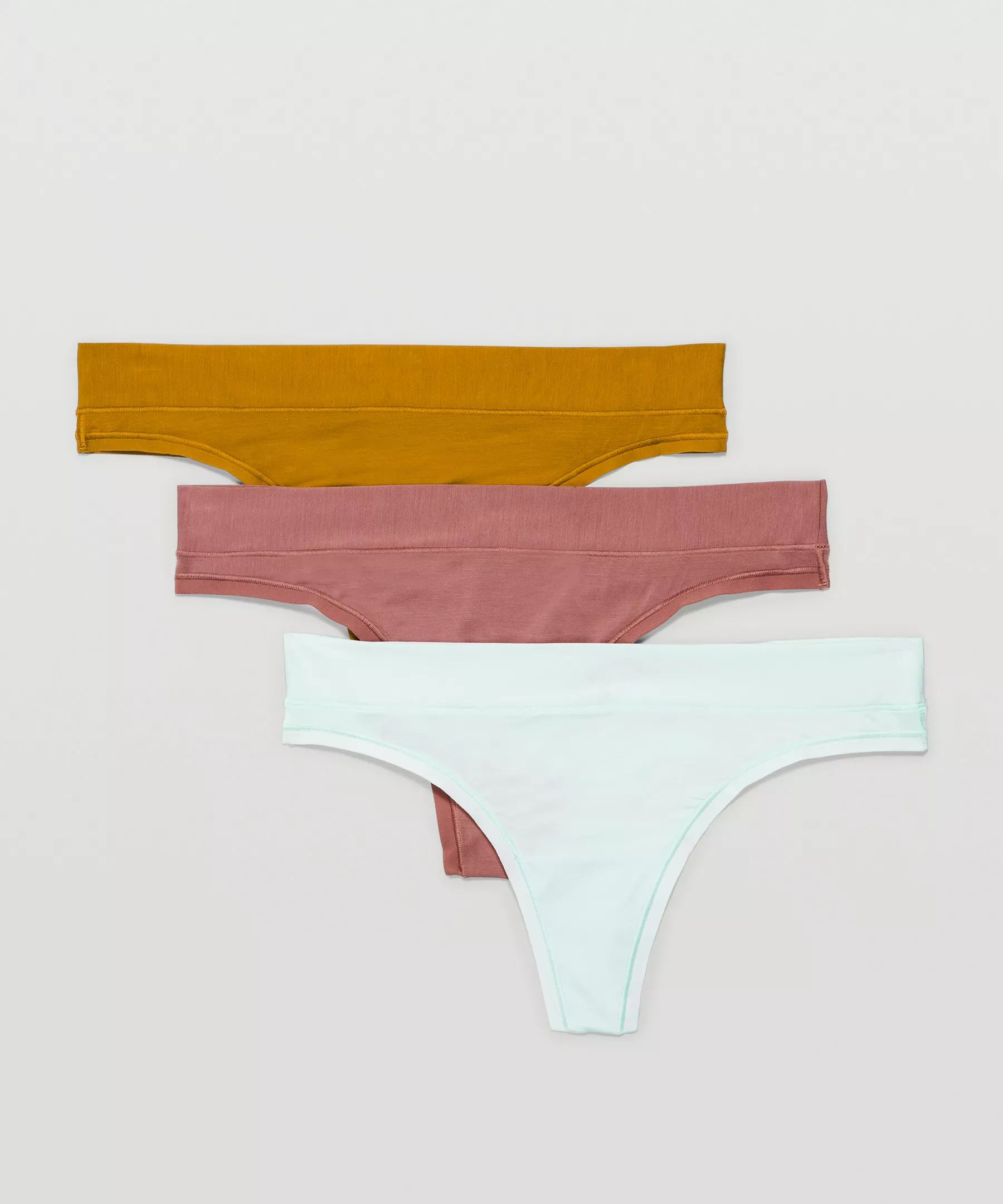 UnderEase Mid Rise Thong Underwear 3 Pack | Women's Underwear | lululemon | Lululemon (US)