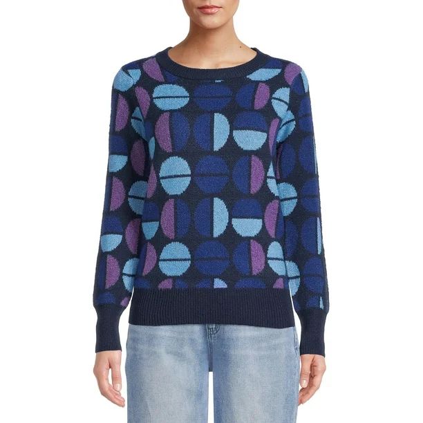 Time and Tru Women's Intarsia Sweater - Walmart.com | Walmart (US)