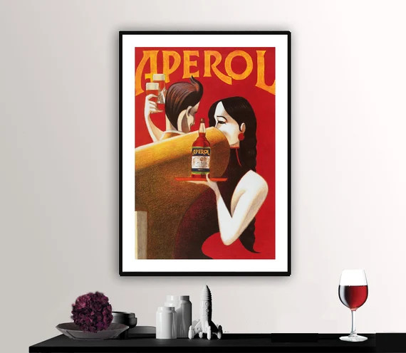 Aperol Liqueur  Vintage Food&Drink Poster - Poster Paper, Sticker or Canvas Print / Gift Idea | Etsy (US)