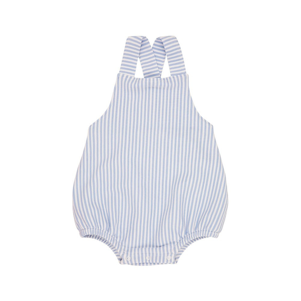 Stillman Sunsuit - Beale Street Blue & Worth Avenue White Stripe | The Beaufort Bonnet Company