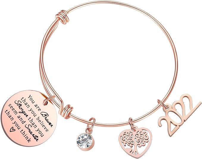 Graduation Gifts for Her 2022-She Believed She Could So She Did Inspirational Bracelet College Hi... | Amazon (US)