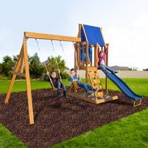 Sportspower North Peak Wooden Swing Set | Walmart (US)