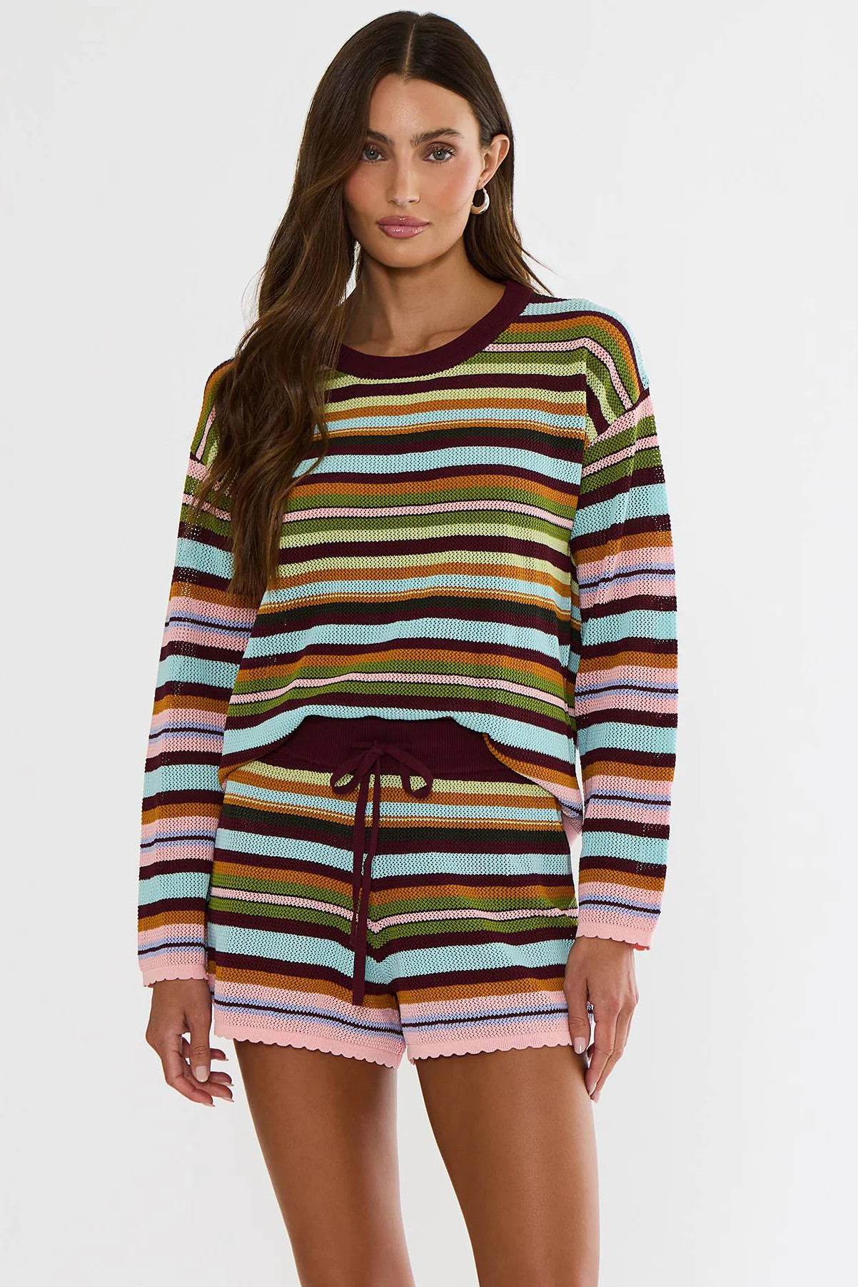 Beach Sweater Paradise Stripe | Women's Striped Knit Pullover | Beach Riot | Beach Riot