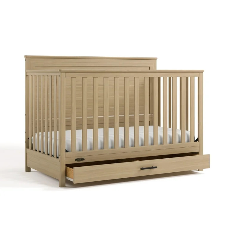 Graco Tristan Convertible Baby Crib with Drawer, Driftwood | Walmart (US)