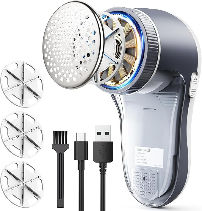 Fabric Shaver, Lint Shaver for Clothing, Electric Lint Remover with 6-Leaf Blades, Sweater Defuzz... | Amazon (US)