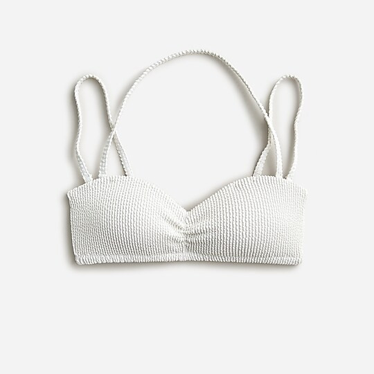 Scrunchie sweetheart bikini top | J. Crew US