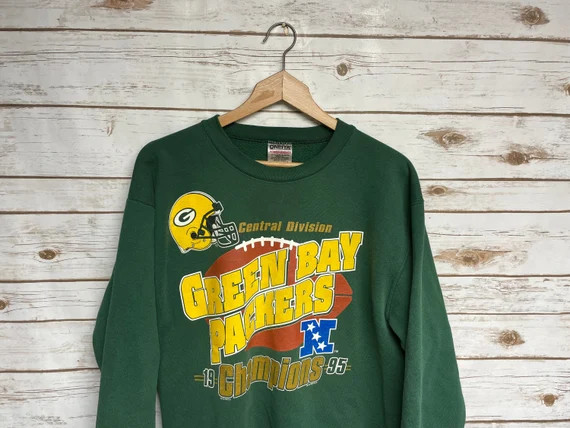 Vintage 90's Green Bay Packers crewneck sweatshirt 1995 Central Division Champions Packers footba... | Etsy (US)