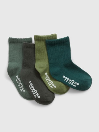 Toddler Cotton Crew Socks (4-Pack) | Gap (US)