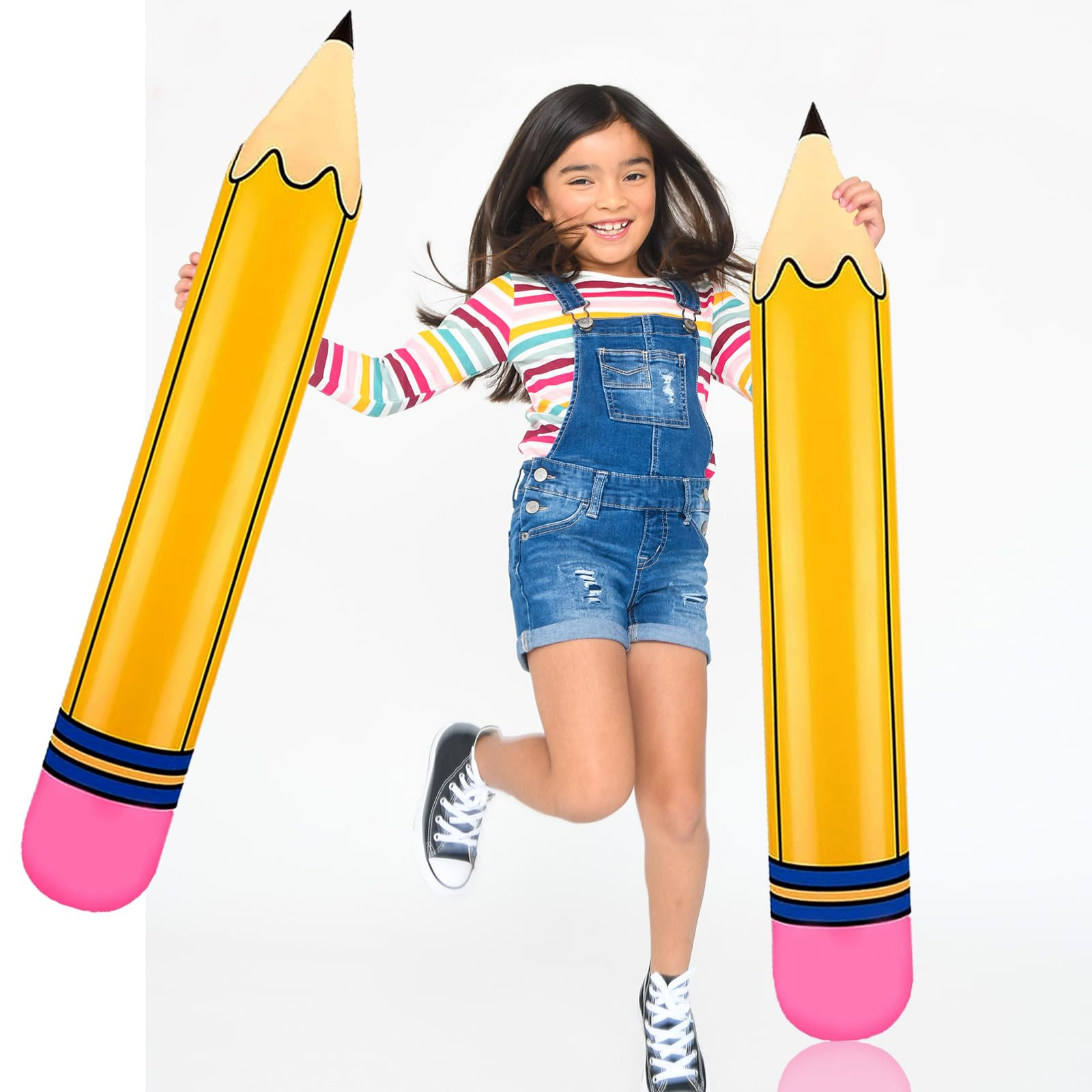 Funy Yellow Pencil Balloons 5pcs Back to School Foil Balloon - 28'' Giant Pencil Inflatable Ballo... | Amazon (US)