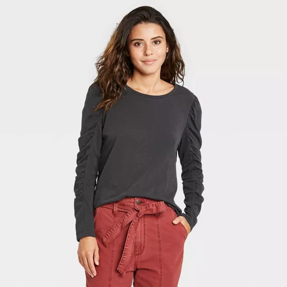 Women's Long Sleeve Ruched T-Shirt - Universal Thread™ | Target