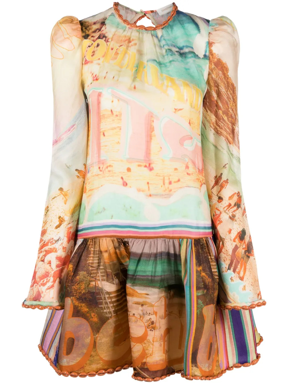 Tama printed layered minidress | Farfetch Global