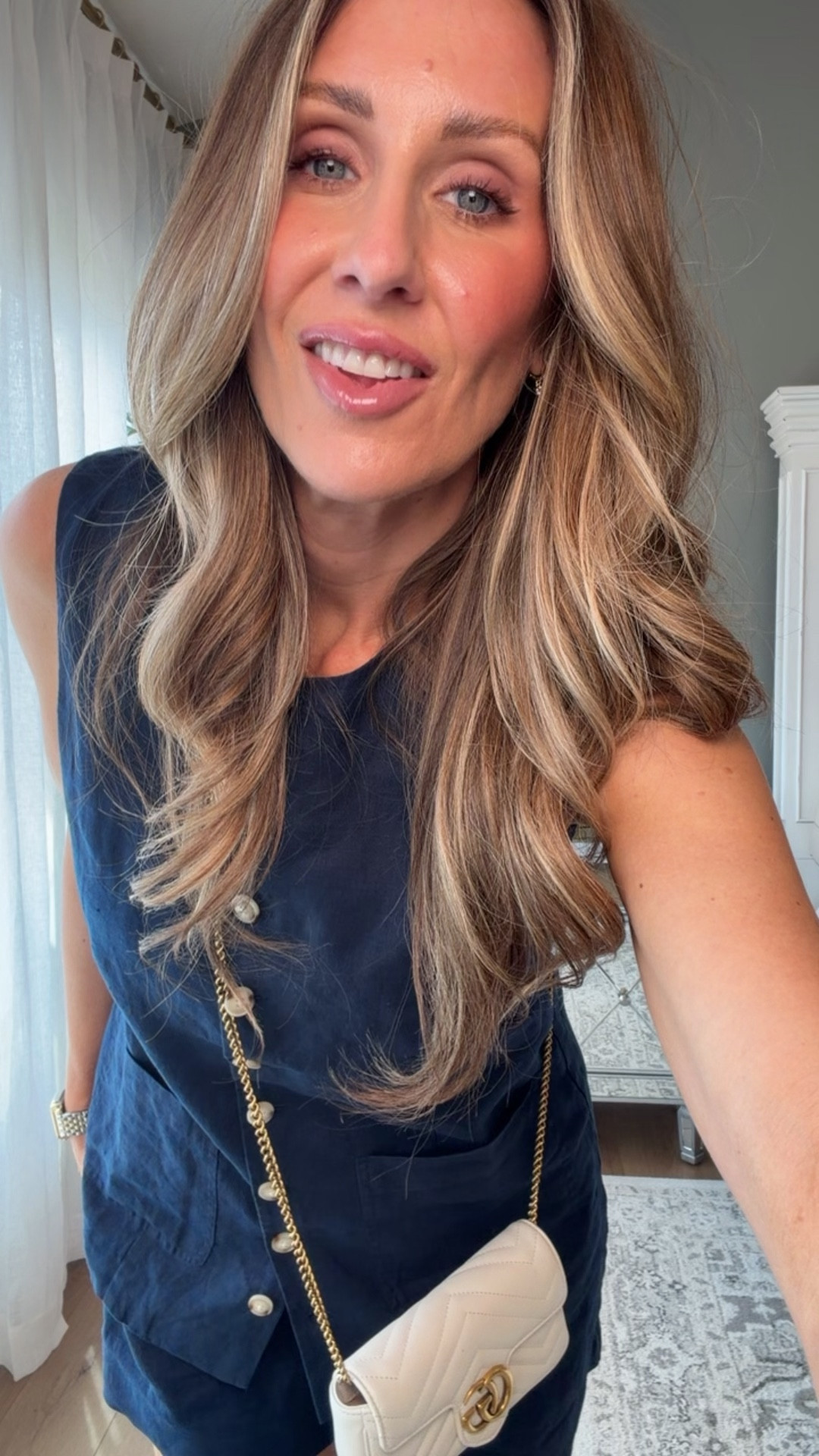 Linen set size medium // golf tournament // spring weather outfit 