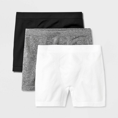 Kids' 3pk Seamless Boxer Shorts - art class™ Black/Gray/White L | Target