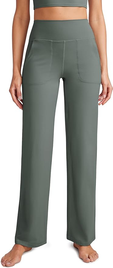 CRZ YOGA Womens Butterluxe High Waist Wide Leg Pants with Pockets 31" - Buttery Soft Comfy Casual... | Amazon (US)