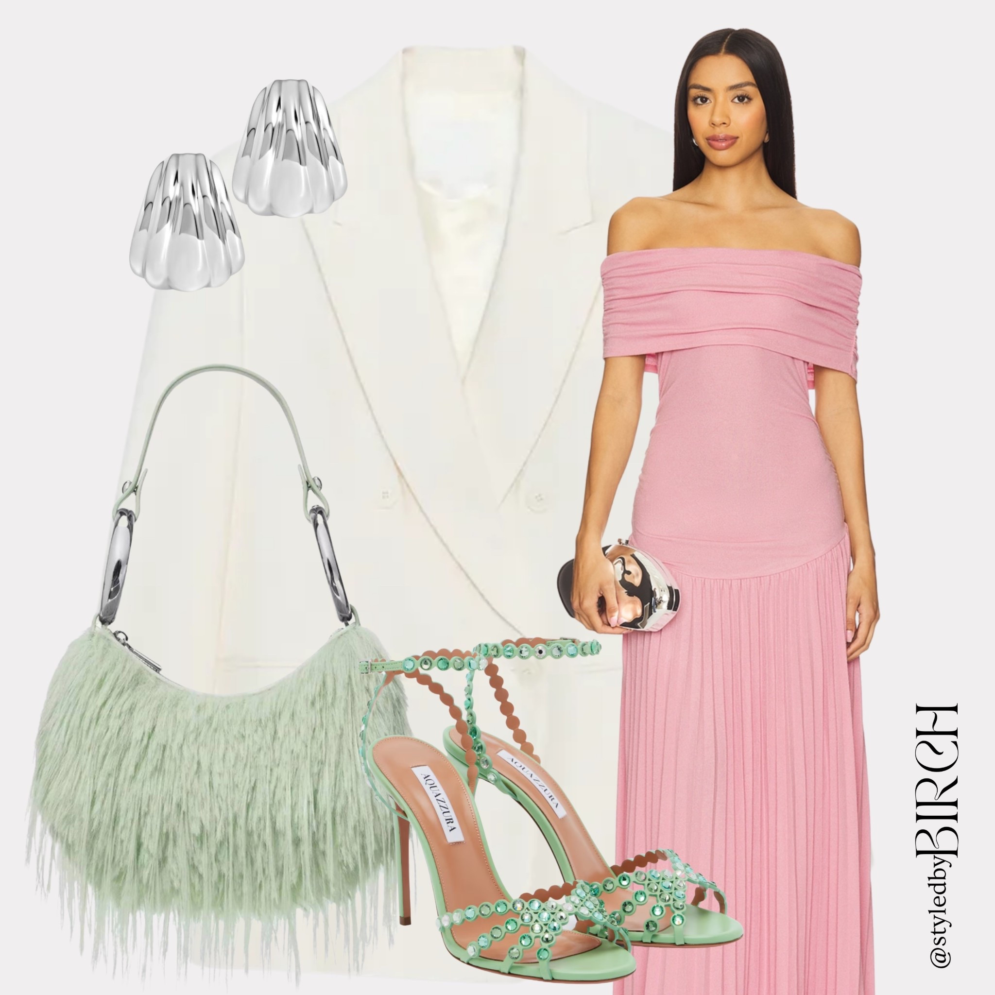 Nearly at the end of wedding guest inspo and this mint and pink combo had to be included 🌷

Before I move on though I want to know what you think. Keep the wedding guest content going all year or back to everyday looks? Tell me below 👇

#weddingguest #weddingguestoutfit #outfitinspo #ootd #chicstyle

Tags 🏷️
Pink off shoulder pleated maxi dress, white double breasted blazer, mint green crystal embellished heeled sandals, mint green faux fur shoulder bag, silver shell stud earrings

#LTKsummer #LTKwedding #LTKluxury