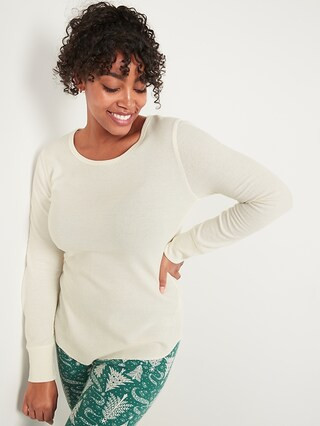 Long-Sleeve Thermal Pajama T-Shirt for Women | Old Navy (US)