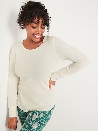 Long-Sleeve Thermal Pajama T-Shirt for Women | Old Navy (US)