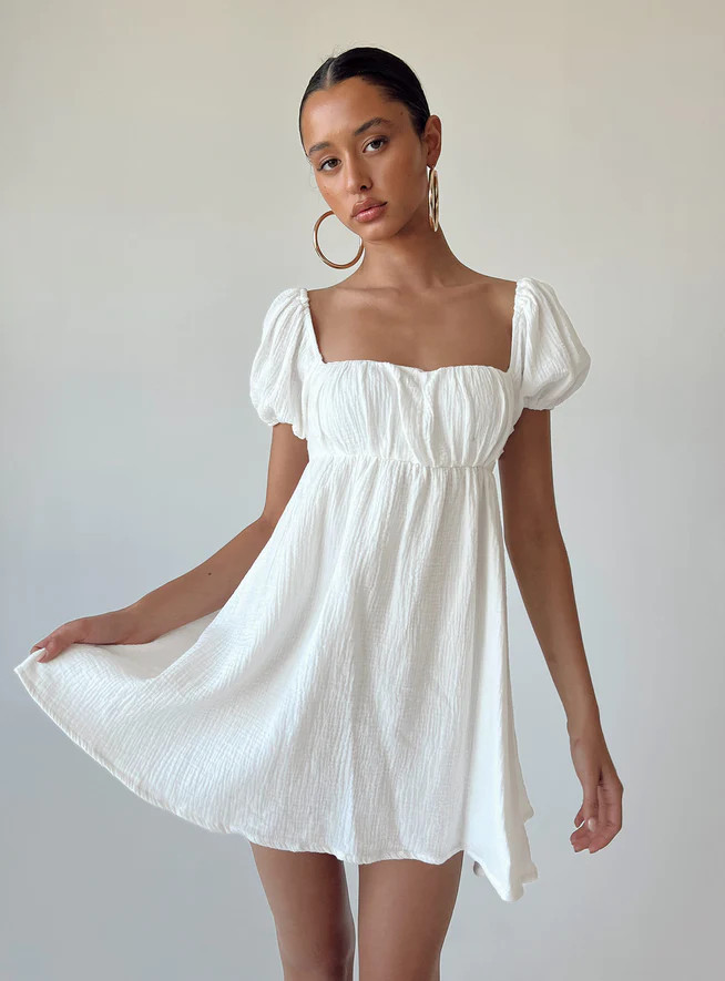 Let's Dance Mini Dress White Petite | Princess Polly US