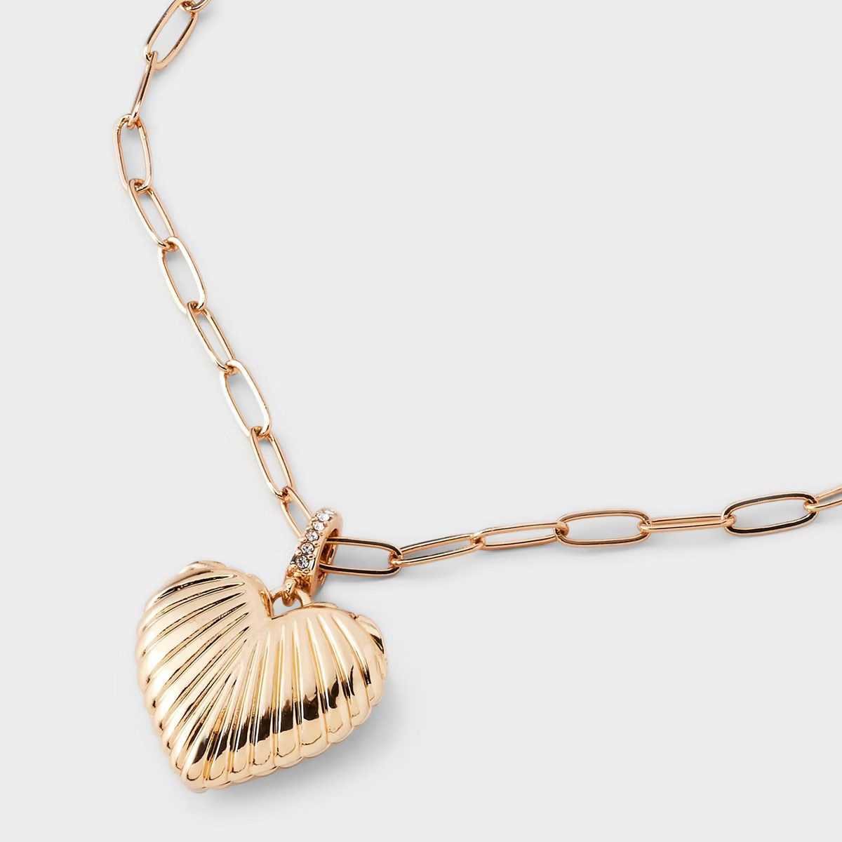 Puffy Heart Locket Charm Necklace - A New Day™ Gold | Target