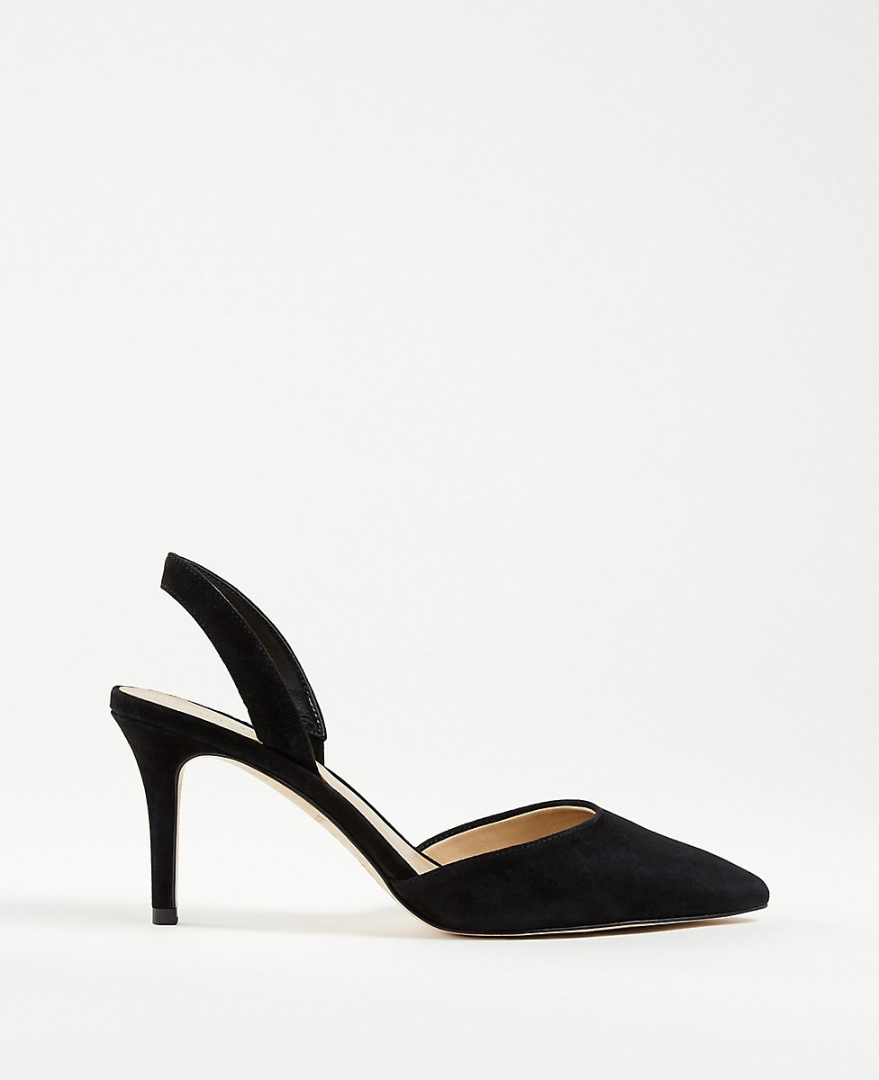 Kerry Suede Slingback Pumps | Ann Taylor (US)