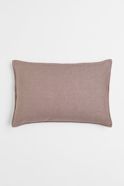 Washed linen cushion cover - Light beige - Home All | H&M GB | H&M (UK, MY, IN, SG, PH, TW, HK)