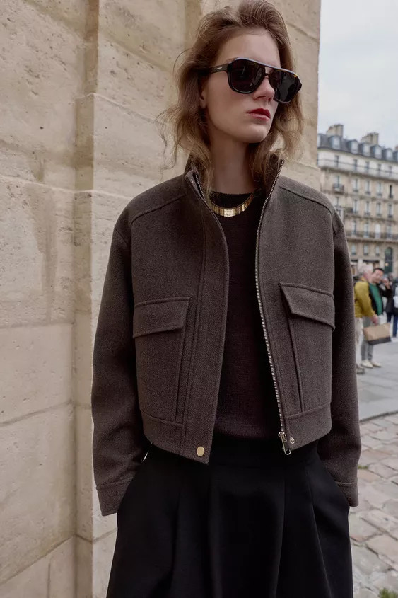 SOFT HIGH NECK JACKET | Zara UK