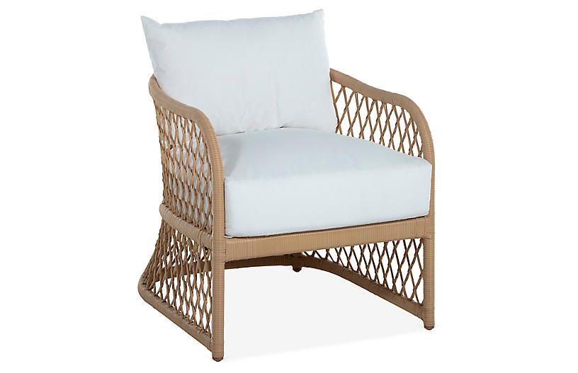 Carmel Lounge Chair, White | One Kings Lane