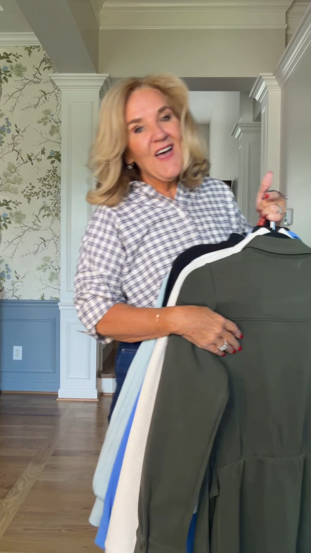 2 sales to not miss! 
Spanx regular priced sir essentials are 25% off with code AE25 
I wear a size medium petite and bottoms and medium in tops and dresses
Premium denim is 25% off at Anthropologie. It’s a great time to pick up a new pair of jeans for fall. 
￼

#LTKOver40 #LTKSaleAlert #LTKPetite