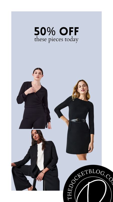 50% off today with code FLASH! 

I size for my lower half in the dress! 

Womens business professional workwear and business casual workwear and office outfits midsize outfit midsize style 

#LTKmidsize #LTKworkwear #LTKsalealert