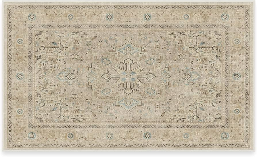 RUGGABLE Kamran Washable Rug - Perfect Washable Area Rug for Living Room, Bedroom, Kids Room, Nur... | Amazon (US)