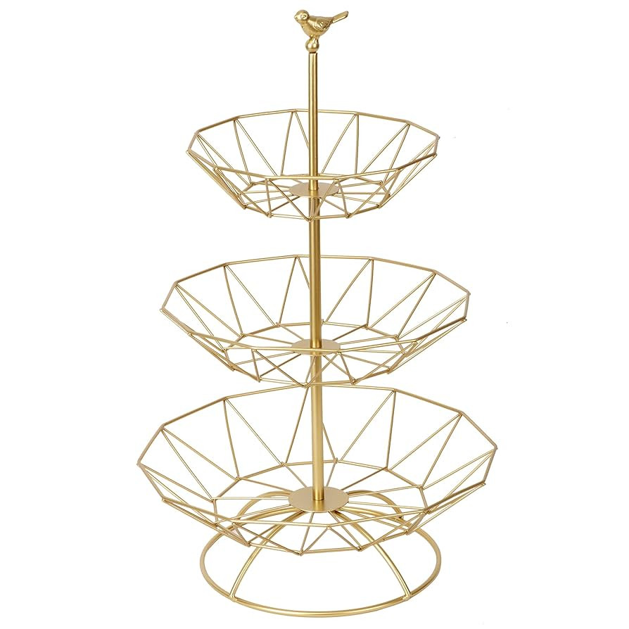 Fruit Bowl, RAUVOLFIA 3-Tier Fruit Basket Fruit Stand Holder for Kitchen, Kitchen Counter & Dinin... | Amazon (US)