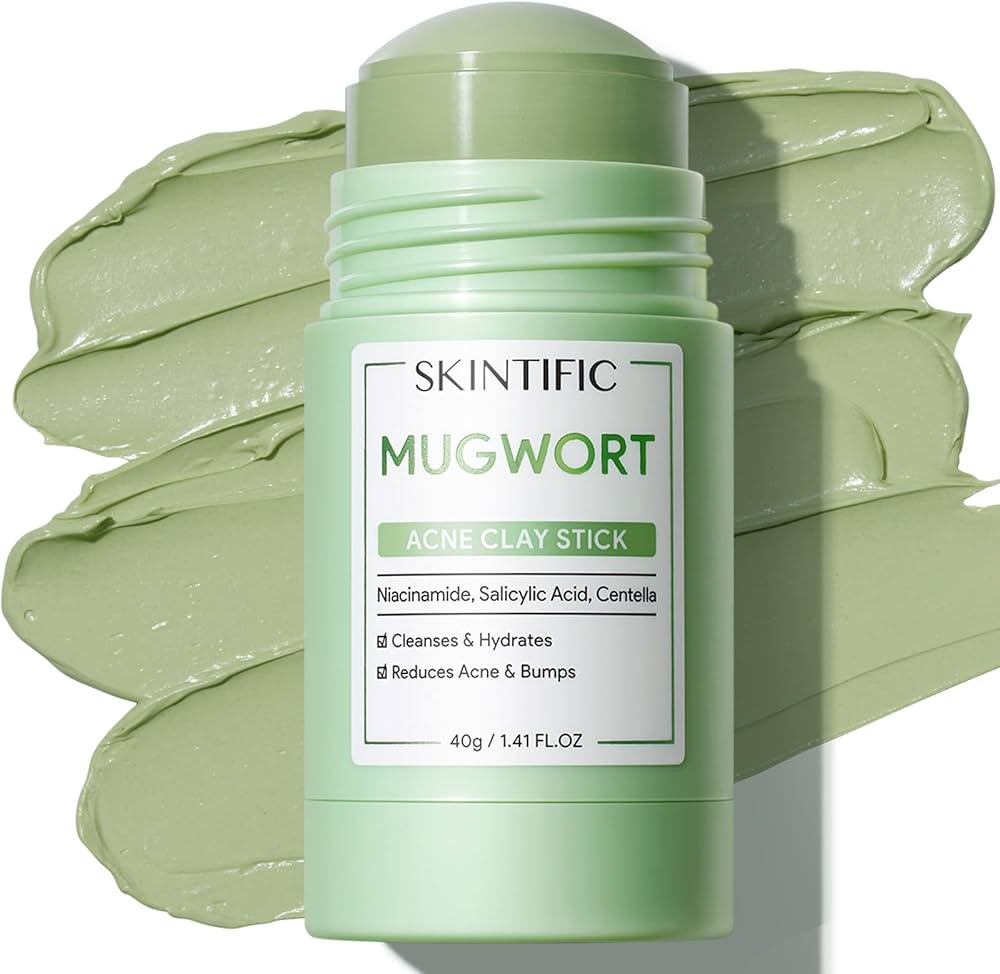SKINTIFIC Mugwort Clay Stick Mask for Face, Redness Soothing & Breakout Control with Centella and... | Amazon (US)