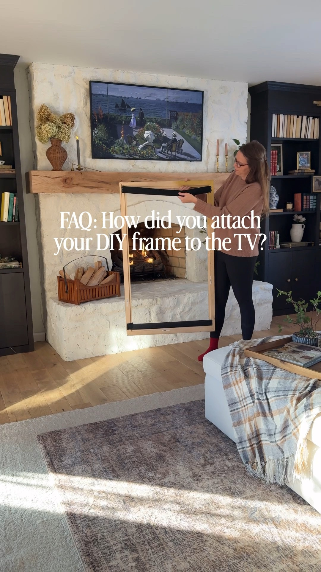 Best solution I've found for a DIY TV frame 