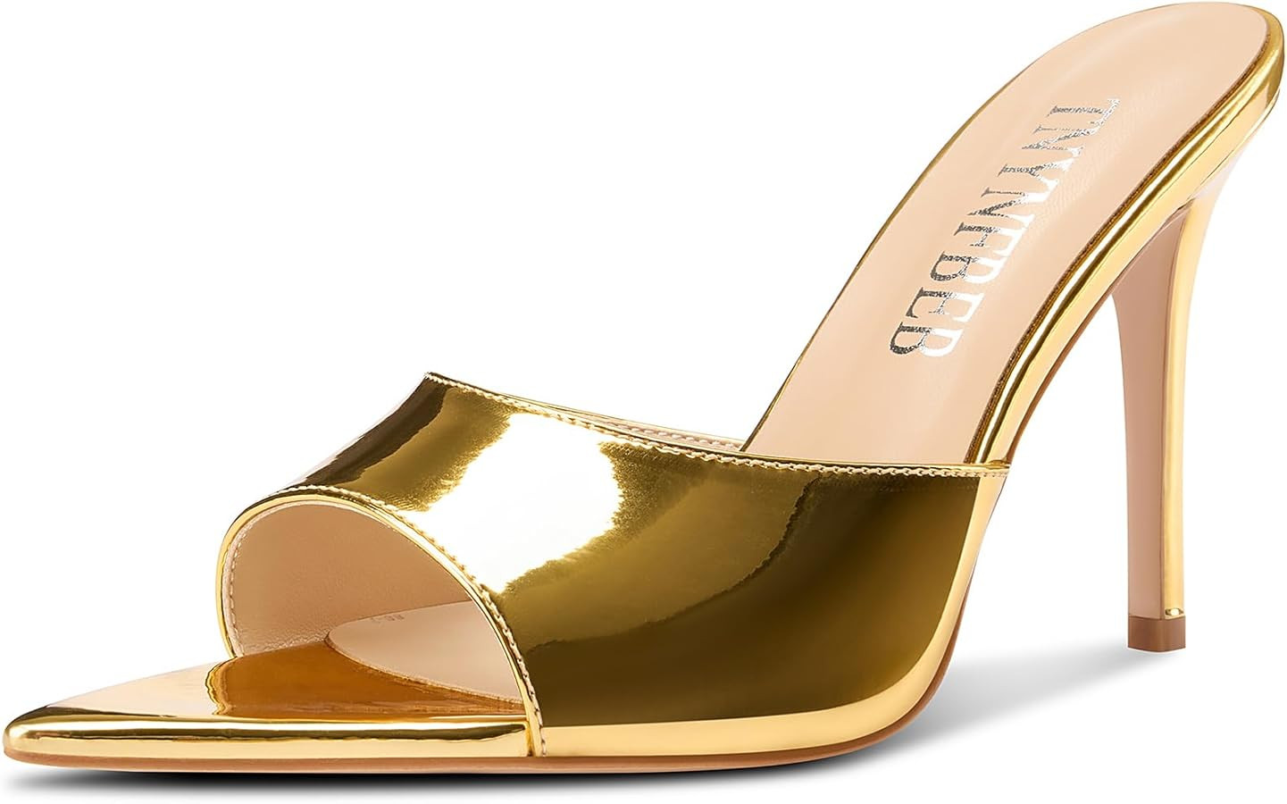 TNYNFBEB Womens Stiletto High Peep Open Pointed Toe Sandals Mules Shoes Slip-on Slingback Office ... | Amazon (US)