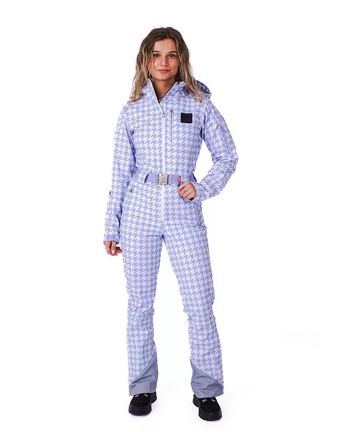 Purple Houndstooth Women's Chic Ski Suit | Macy's