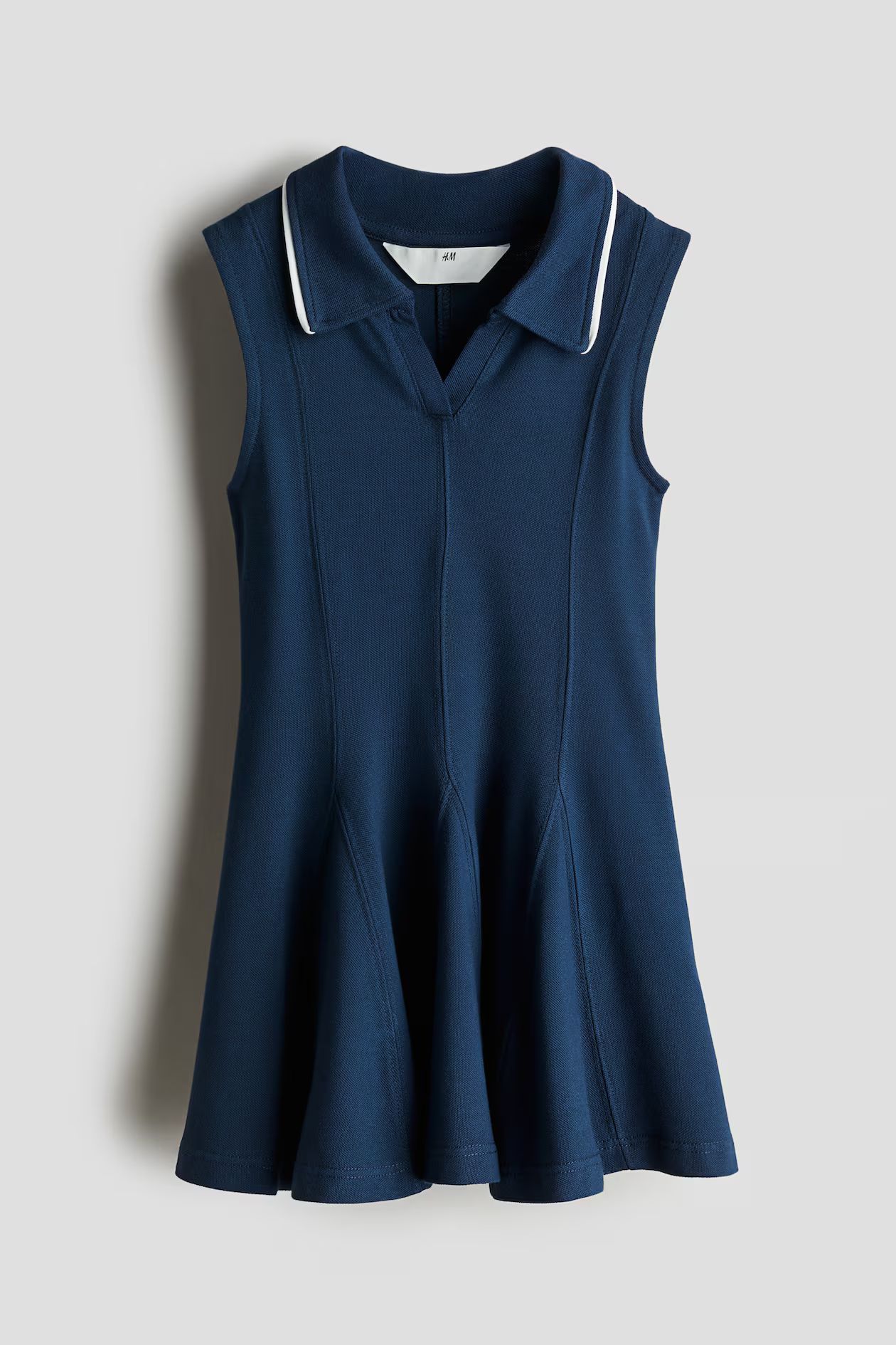 Godet-Pleated Piqué Polo Dress | H&M (US + CA)