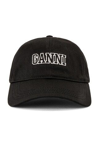 Ganni Logo Cap in Phantom from Revolve.com | Revolve Clothing (Global)