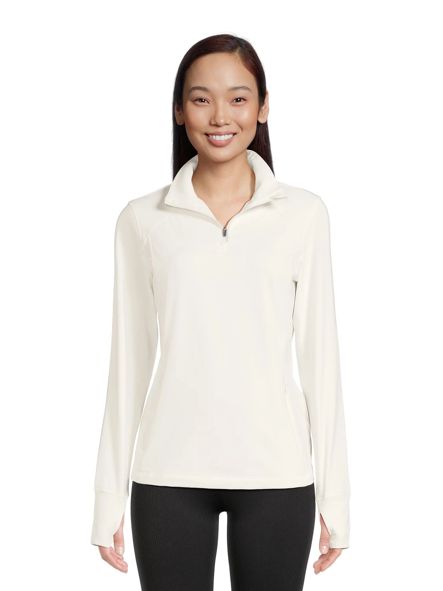 Avia Women’s Brushed Quarter-Zip Pullover with Pockets, Sizes XS-3X | Walmart (US)
