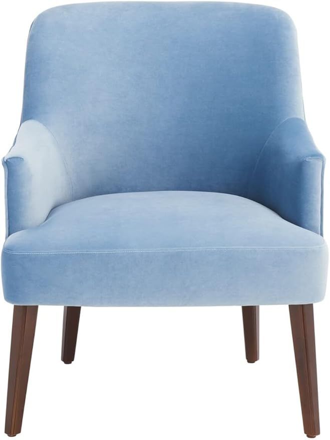 Safavieh Home Collection Briony Light Blue Velvet/Walnut Accent Chair ACH4003C | Amazon (US)
