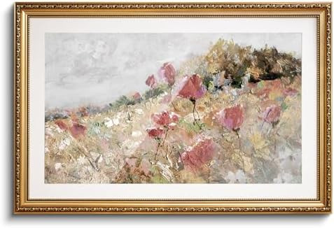 VIYYIEA Gold Framed Large Wall Art Canvas Print Home Decor Flower Art Vintage Botanical Print Far... | Amazon (US)