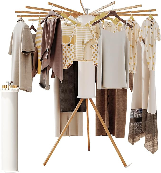 BOQORAD Clothes Drying Rack Foldable,Laundry Drying Rack,Drying Rack Clothing(16 Wood Poles),Clot... | Amazon (US)