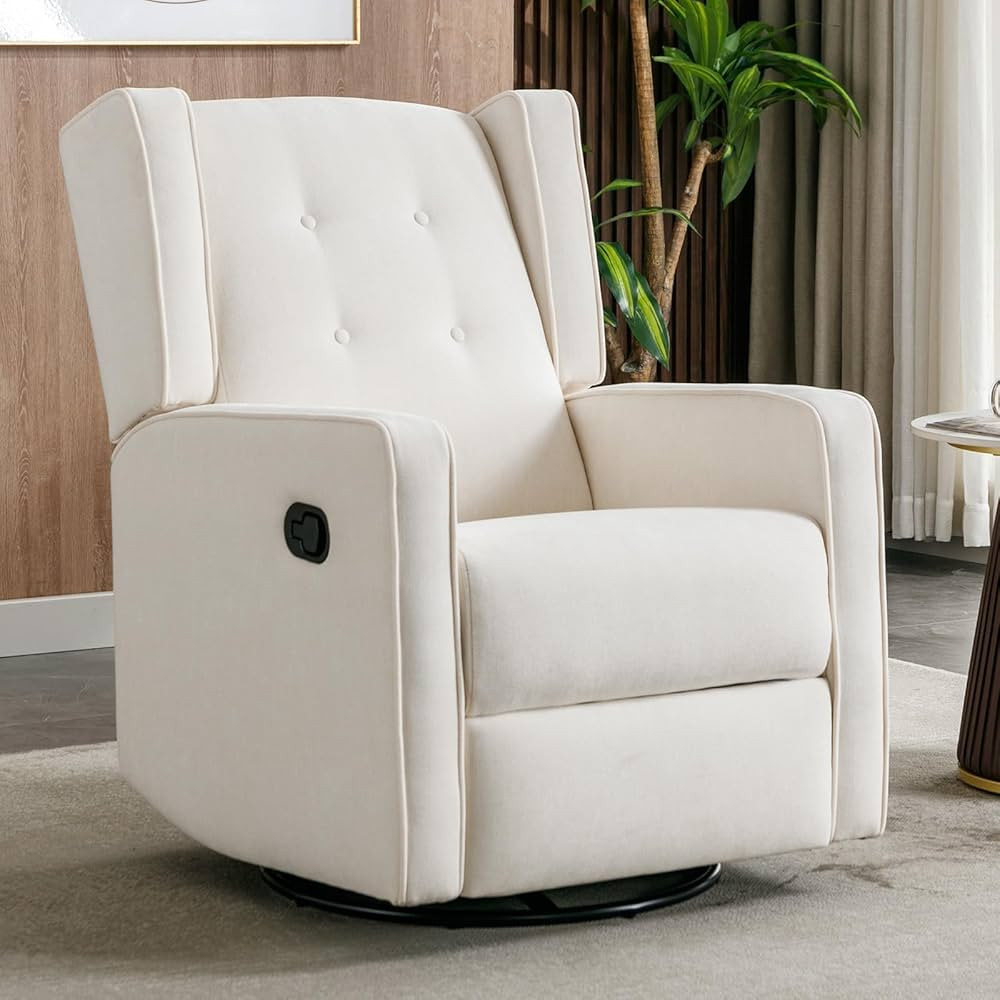 Swivel Rocker Recliner Chair, Nursery Glider Chair, Nursery Rocking Chairs, Manual Reclining Chai... | Amazon (US)