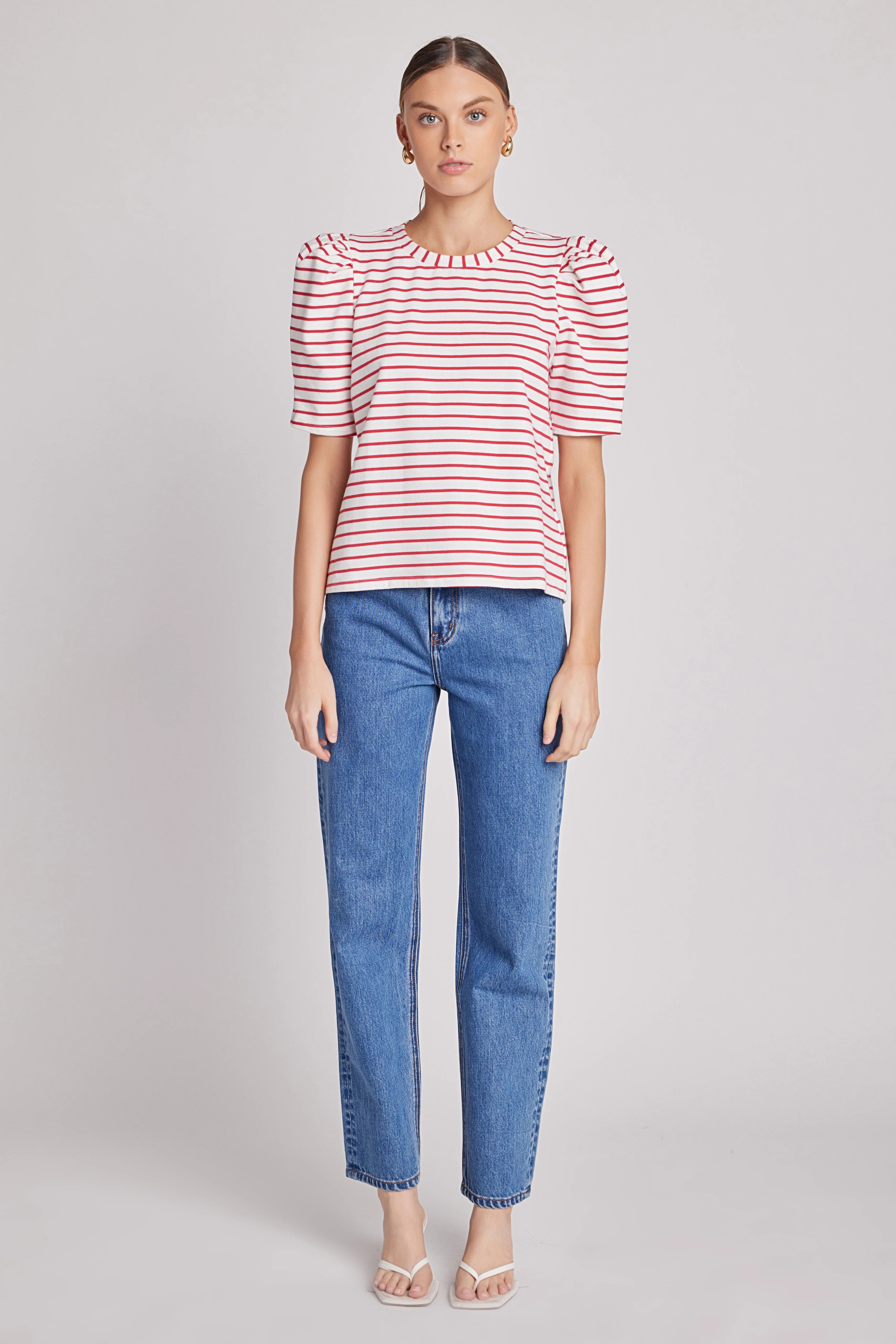 Stripe Women Knit Shirt | English Factory