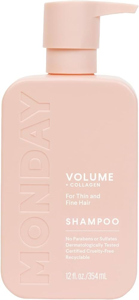 MONDAY Haircare Volume Shampoo 12oz for Thin, Fine, and Oily Hair, Made from Coconut Oil, Ginger ... | Amazon (US)